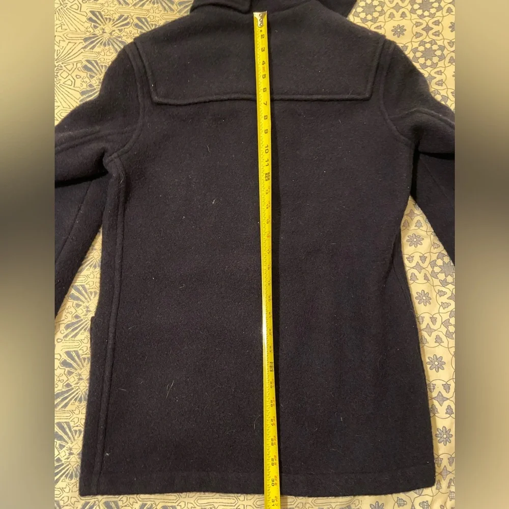 Gloverall Navy Blue Hooded Duffle Pea Coat